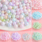 Pearl Round Acrylic Beads 6-10mm Dual Color Gradient Imitation Pearl