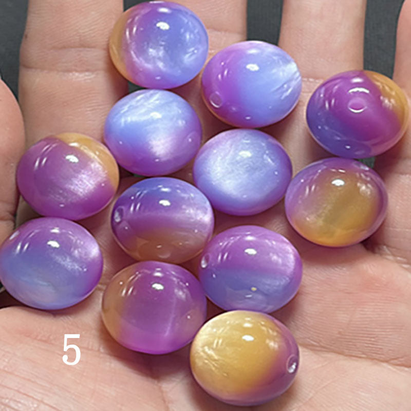 Gradient Color Resin Beads 8-16mm Round Glossy Polished 50pcs 6