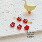 Round Metal Beads Baking Painted Smiling Chocolate Series 20pcs 17