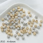 Acrylic Metallic Spacer Beads Gold and Silver 50pcs 5