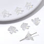 Lily Flower Glass Beads 13mm Transparent Mixed Colors 20pcs 6