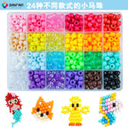 Pony Beads 9mm Mixed Solid and Transparent Colors 600pcs 7