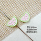 Baking Painted Watermelon and Cake Metal Beads 16mm Colorful 10pcs 8