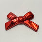 UV Plating Cross Shaped Bow Acrylic Beads 20mm 60pcs 9