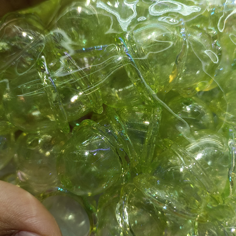 Transparent Valley Lily Flower Acrylic Beads 16 23mm UV Plating 100pcs 6