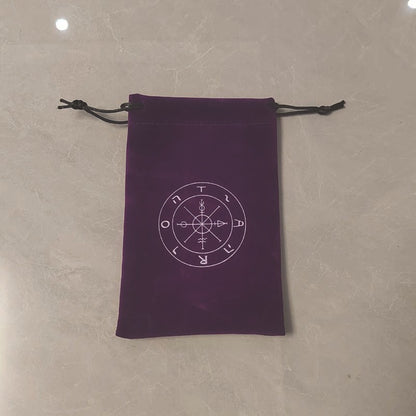 Tarot Card Velvet Drawstring Bags Celestial Esoteric Design 5pcs 18x11.5cm 23