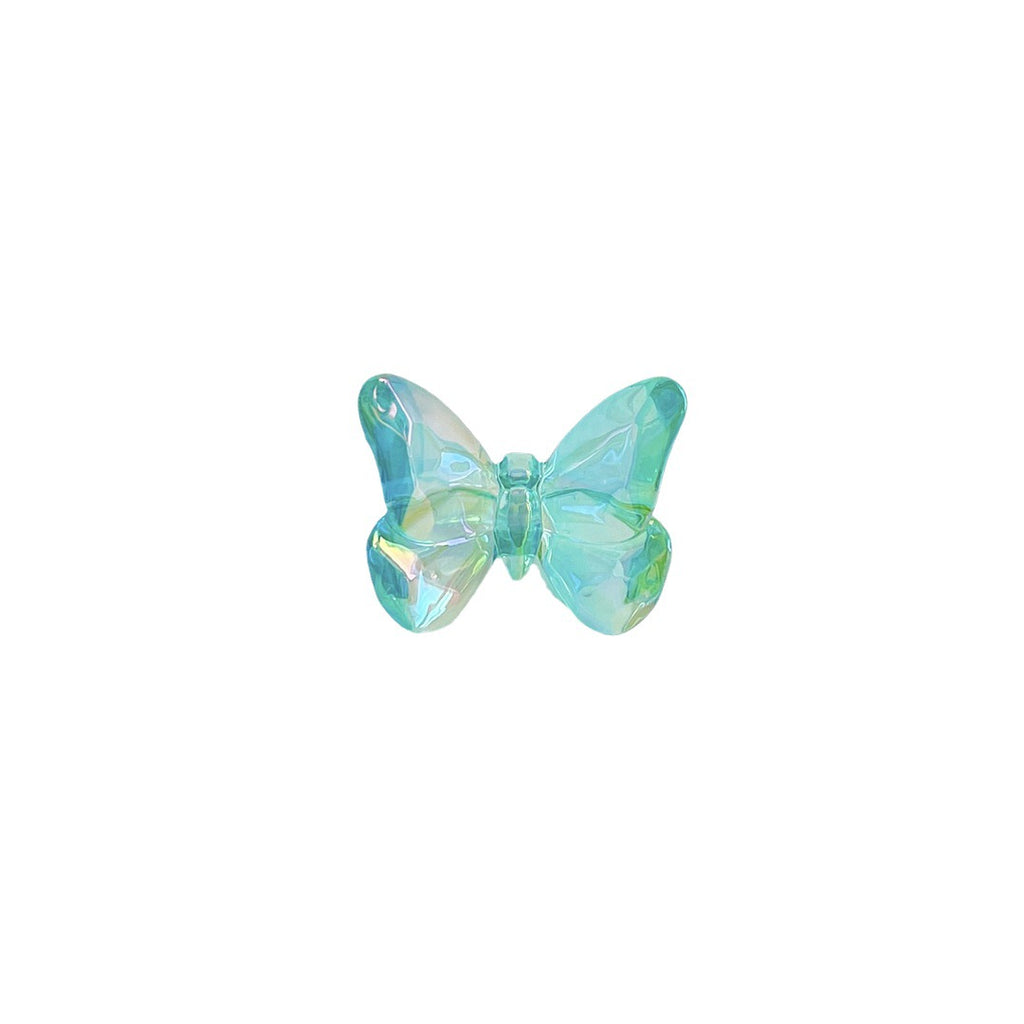 Transparent Faceted Butterfly Acrylic Beads 24mm Two-Color UV Gradient 100pcs 4