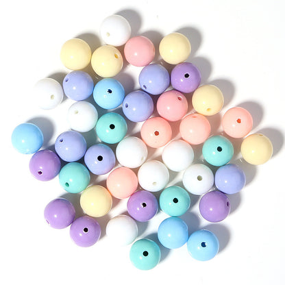 Macaron Acrylic Beads Mixed Shapes Pastel Colors 100pcs 10