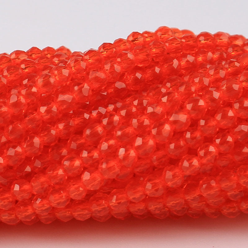 Transparent Disc Seed Glass Beads 2mm Glossy Blue Tones 360pcs 2 Strands 15