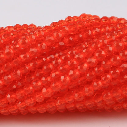 Transparent Disc Seed Glass Beads 2mm Glossy Blue Tones 360pcs 2 Strands 15