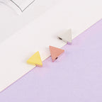 Stainless Steel Triangular Metal Beads 9mm Glossy Mirror Surface 10pcs
