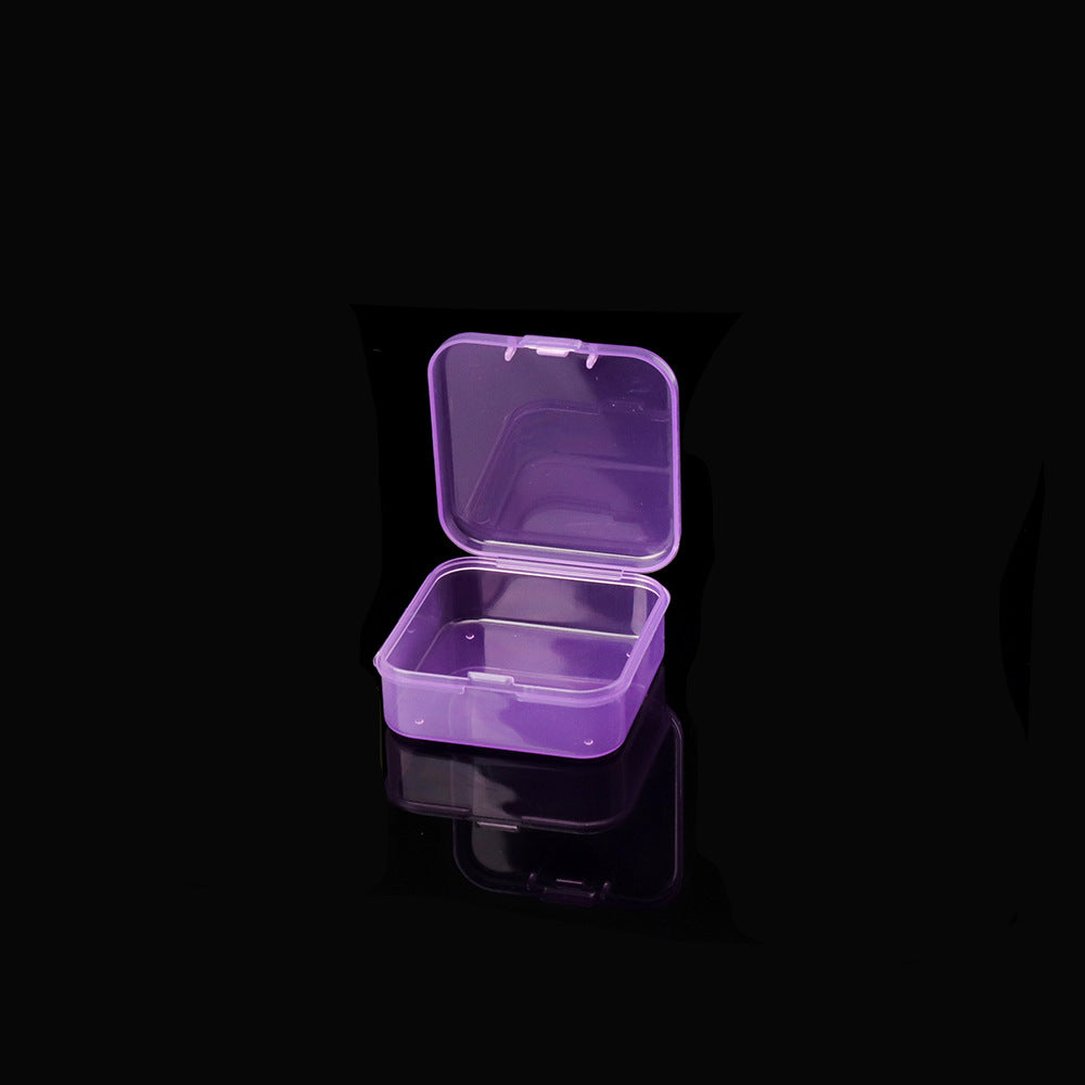 Colorful Clear Square Plastic Bead Storage Boxes 5.5x5.5x2cm 10pcs 11