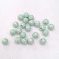 Pearl Lustre Striped Round Acrylic Beads 11mm 100pcs 9