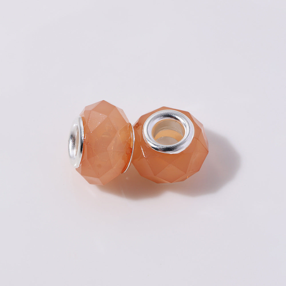 Acrylic Faceted Spacer Beads 9*14mm Jelly Colored 100pcs 15