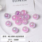 Glitter Fireworks Resin Beads 16mm Round Multicolor 10pcs 13