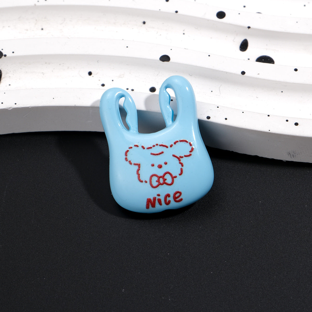 Painted Handbag Acrylic Beads 25mm Cartoon Pattern Bright Colors 10pcs 10