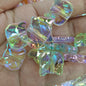 Transparent Plating Cat Acrylic Beads 20mm Iridescent 100pcs 3