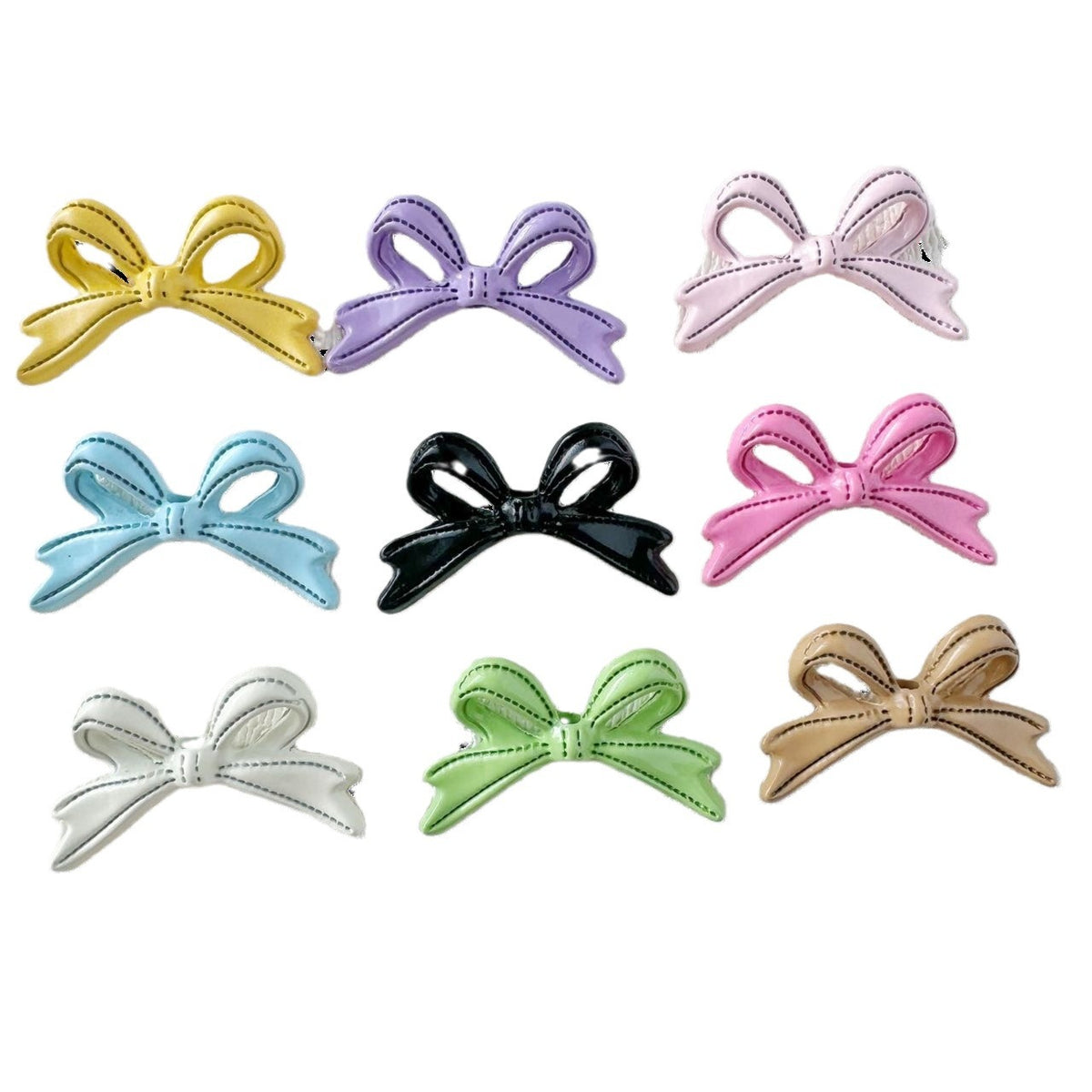 Bow Metal Beads 24mm Painted Lace Pastel Colors 20pcs 5
