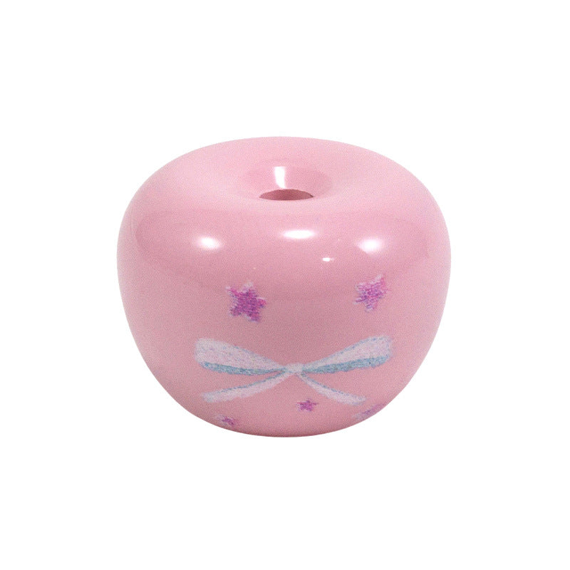 Painted Apple Acrylic Beads 17mm Glossy Mixed Colors 10pcs 9