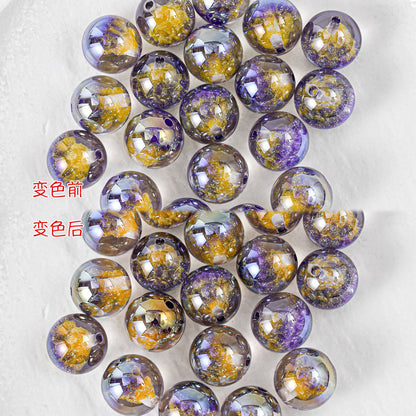 Clear Christmas Tree Inside Resin Beads 16mm Round Colorful 20pcs 11