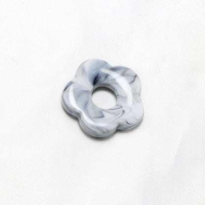 Acrylic Flower Spacer Beads 26mm Hollow Five Petal Large Hole 100pcs 14