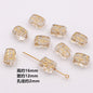 Vintage Baroque Flower Acrylic Beads Gilded Transparent 10pcs 21