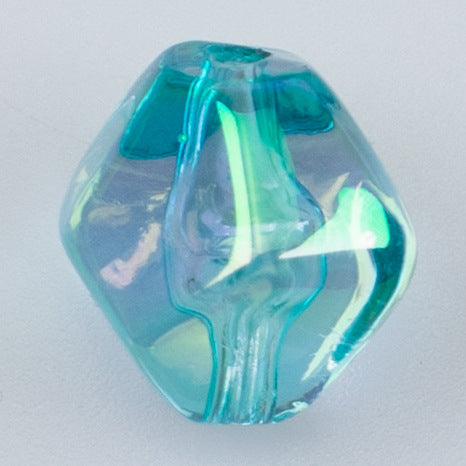 Transparent Rhombus Acrylic Beads 18mm AB Colored Plating 100pcs 14