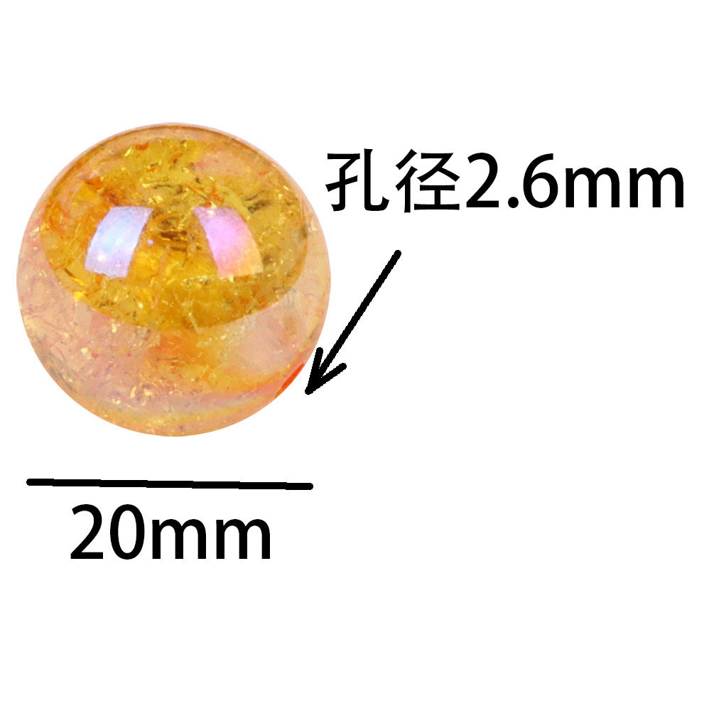 Transparent Bubblegum Beads 20mm Crackle Chunky Acrylic 10pcs 4