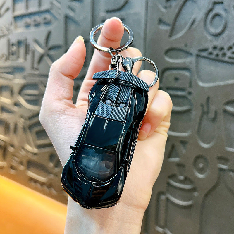 Pull Back Racing Car Keychain Alloy Body Glossy Finish 11