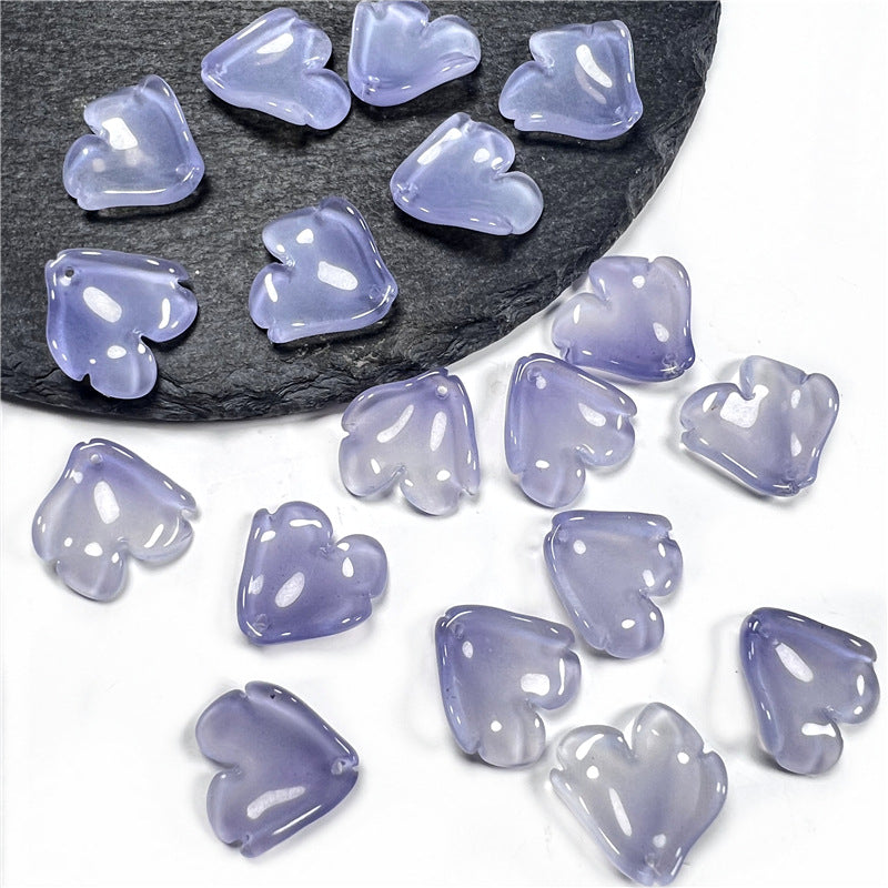 Czech Glass Peony Glass Beads 19mm Translucent Crimson 50pcs 16