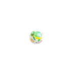 Plating Turtle Pattern Acrylic Beads 16mm Green 10pcs 5