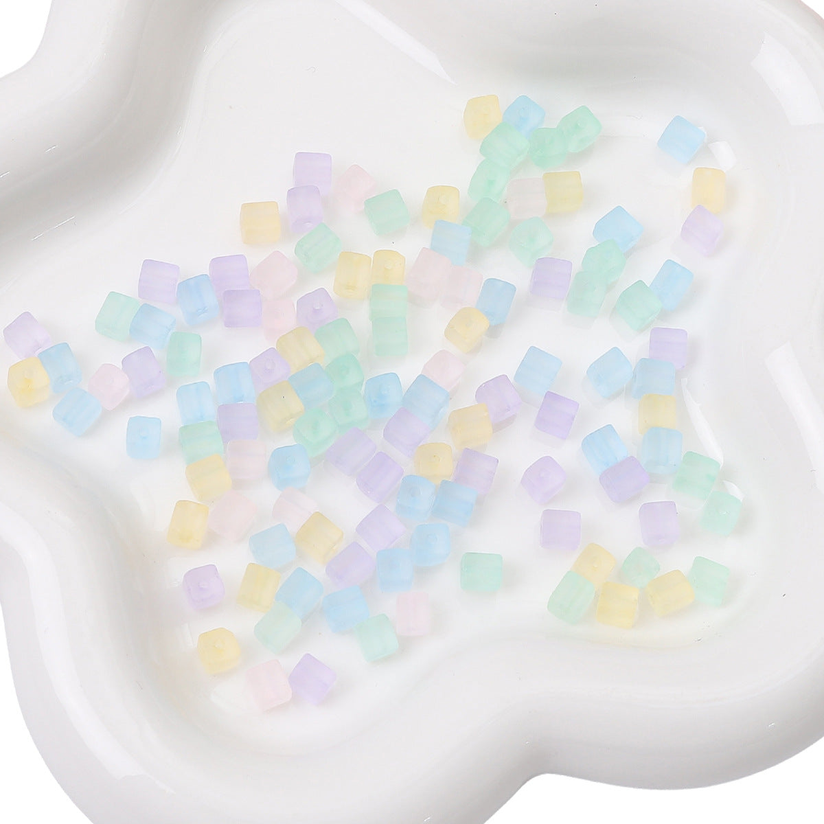 Frosted Sugar Seed Glass Beads 5mm Pastel Mixed Colors 100pcs 32