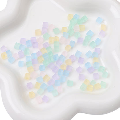 Frosted Sugar Seed Glass Beads 5mm Pastel Mixed Colors 100pcs 32
