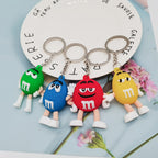Colorful Cartoon M Bean Chocolate PVC Keychain 2