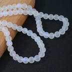 Frosted Round Glass Beads 8mm Fantasy Mermaid Soft Glow 100pcs 2
