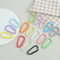 Metal D Shaped Spring Trigger Key Rings 46mm Colorful Painted 20pcs 6