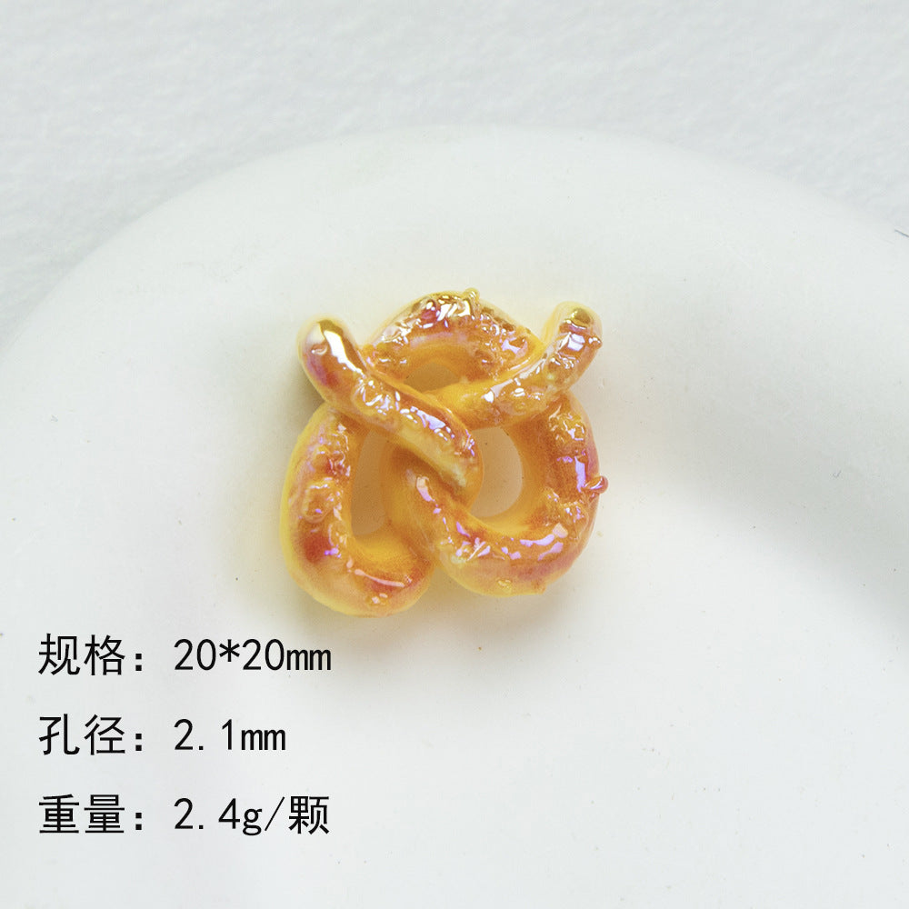 Bread Toast Series Resin Beads Whimsical Glossy Pastries 20pcs 9