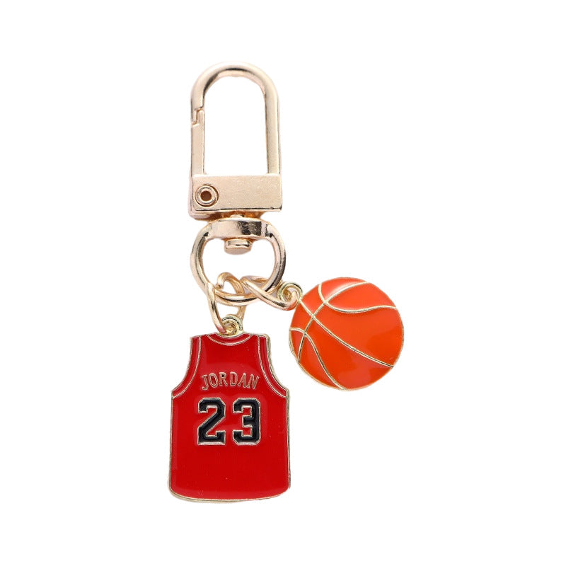 Basketball Jersey Keychain Metal Enamel Basketball Charm 5
