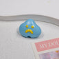 Painted Sad Cloud Acrylic Beads 20mm Glossy Colorful 50pcs 7