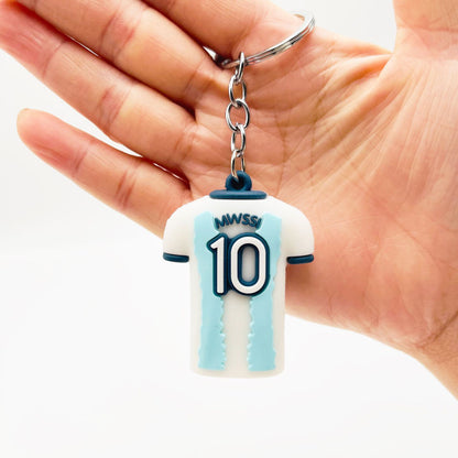 PVC Football Jersey Keychain Vibrant Sports Team Colors 4
