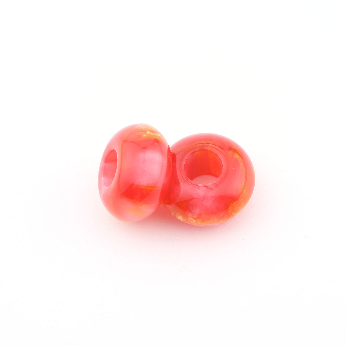 Resin Spacer Beads 14mm Antique Gild Texture 100pcs 11