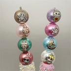 Pearl Round Acrylic Beads 16mm Labub Printed Mixed Colors 100pcs 4