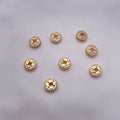 Brass Four-Petal Flower Spacer Beads 7mm Zirconia 10pcs 6