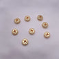 Brass Four-Petal Flower Spacer Beads 7mm Zirconia 10pcs 6