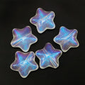 Transparent Aurora Laser Acrylic Beads Iridescent Mixed Shapes 2pcs 6