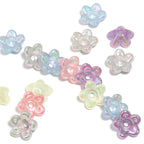 Glow Valley Lily Acrylic Beads 19mm Iridescent Pastel Blue Green Glow 50pcs 3