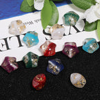 Frozen Gild Star Resin Beads 21mm Jewel Tone Gold Flake 25pcs 4