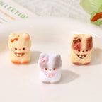 Glossy 3D Kitten Resin Beads 24-27mm Adorable Pastel 10pcs 6