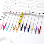 Beadable Alligator Clip Metal Toothed Colorful Slim Note Holder