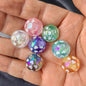 Glow In The Dark Heart Acrylic Beads 16mm Enamel Plating 100pcs 2
